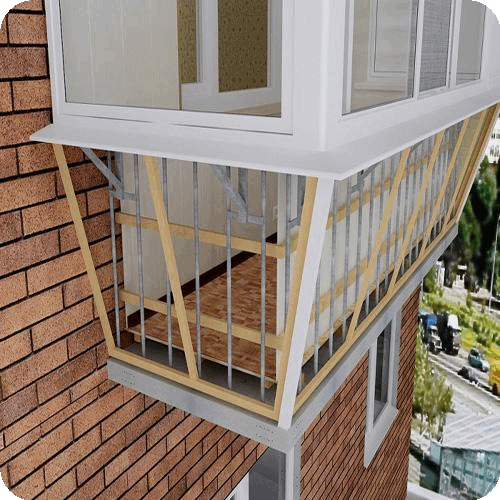 Остекление балкона с выносом Остекление балкона с выносом